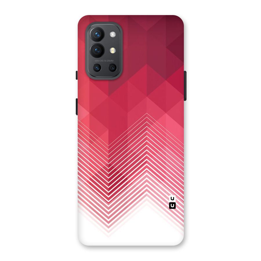 Red Chevron Abstract Back Case for OnePlus 9R