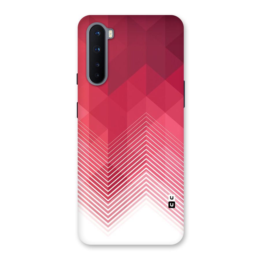 Red Chevron Abstract Back Case for OnePlus Nord