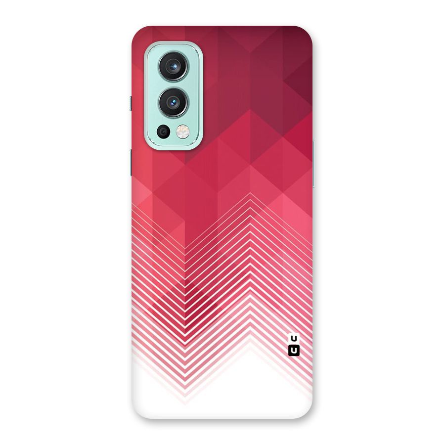 Red Chevron Abstract Back Case for OnePlus Nord 2 5G