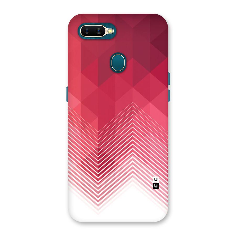 Red Chevron Abstract Back Case for Oppo A11k