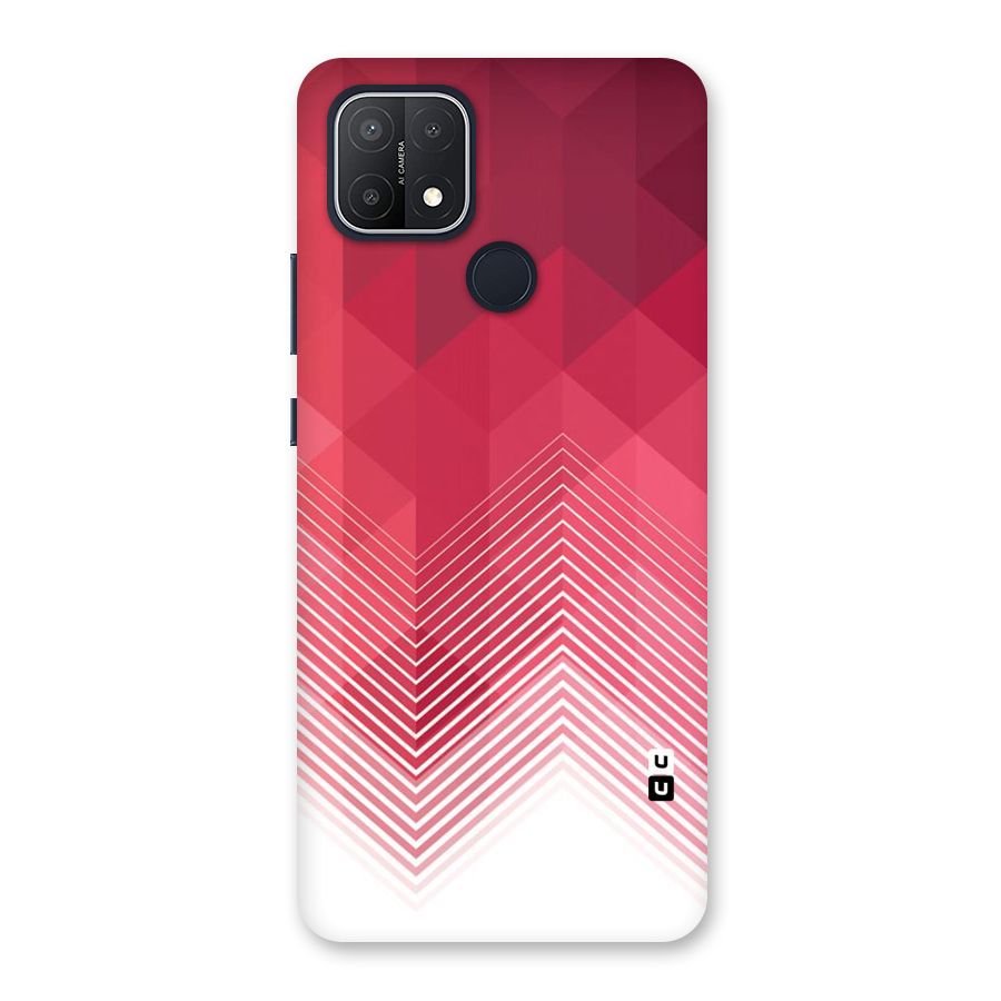 Red Chevron Abstract Back Case for Oppo A15