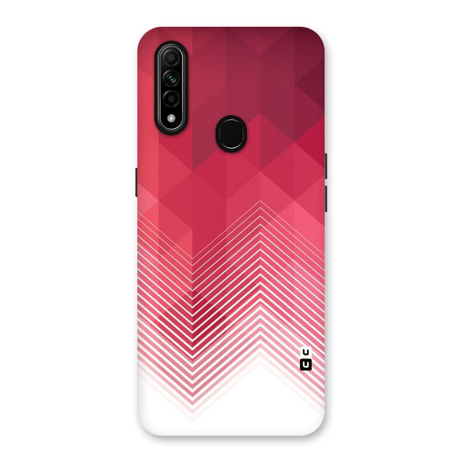Red Chevron Abstract Back Case for Oppo A31