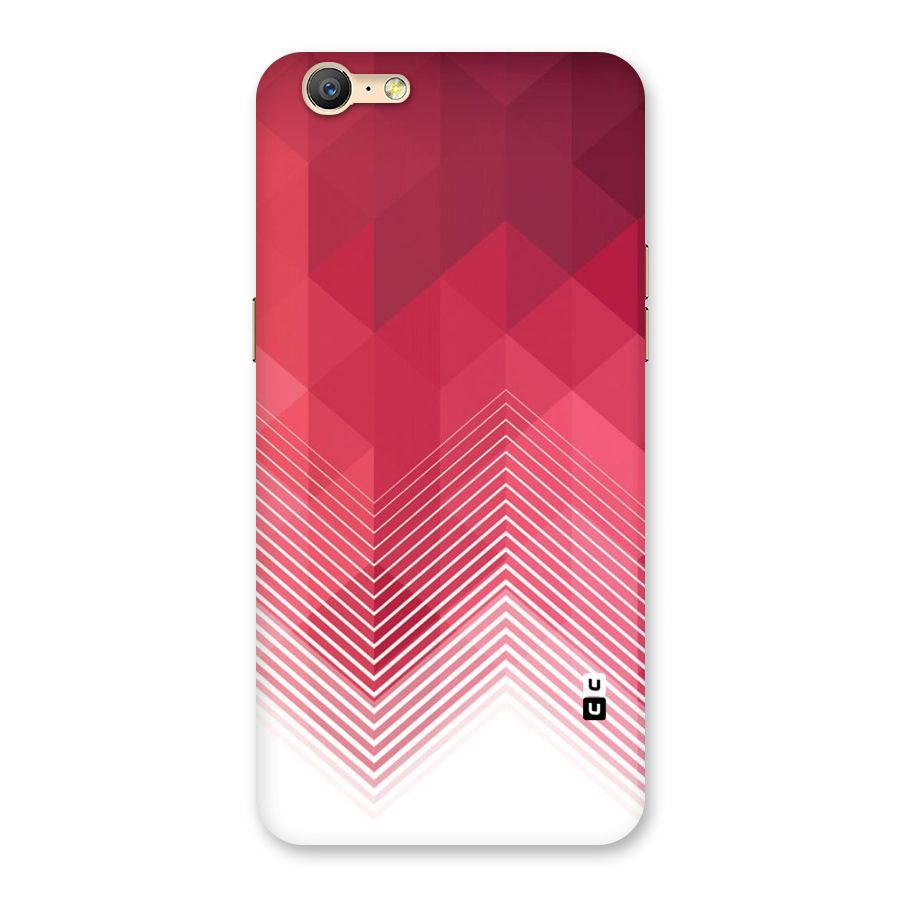 Red Chevron Abstract Back Case for Oppo A39