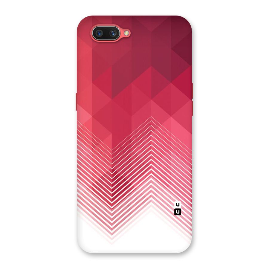 Red Chevron Abstract Back Case for Oppo A3s