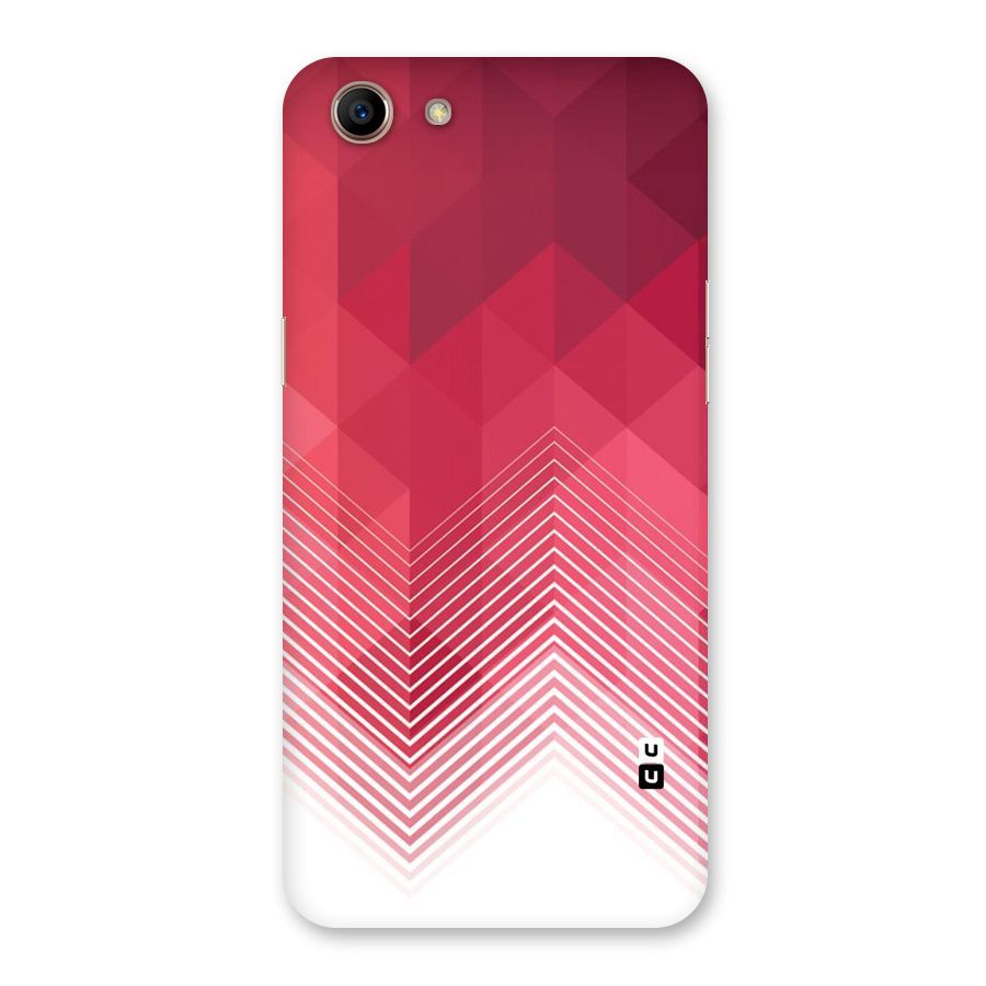 Red Chevron Abstract Back Case for Oppo A83 (2018)
