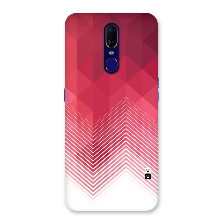 Red Chevron Abstract Back Case for Oppo A9