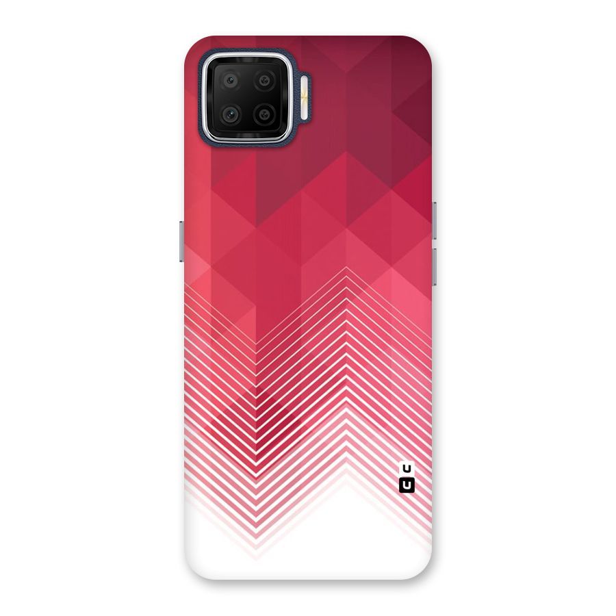 Red Chevron Abstract Back Case for Oppo F17