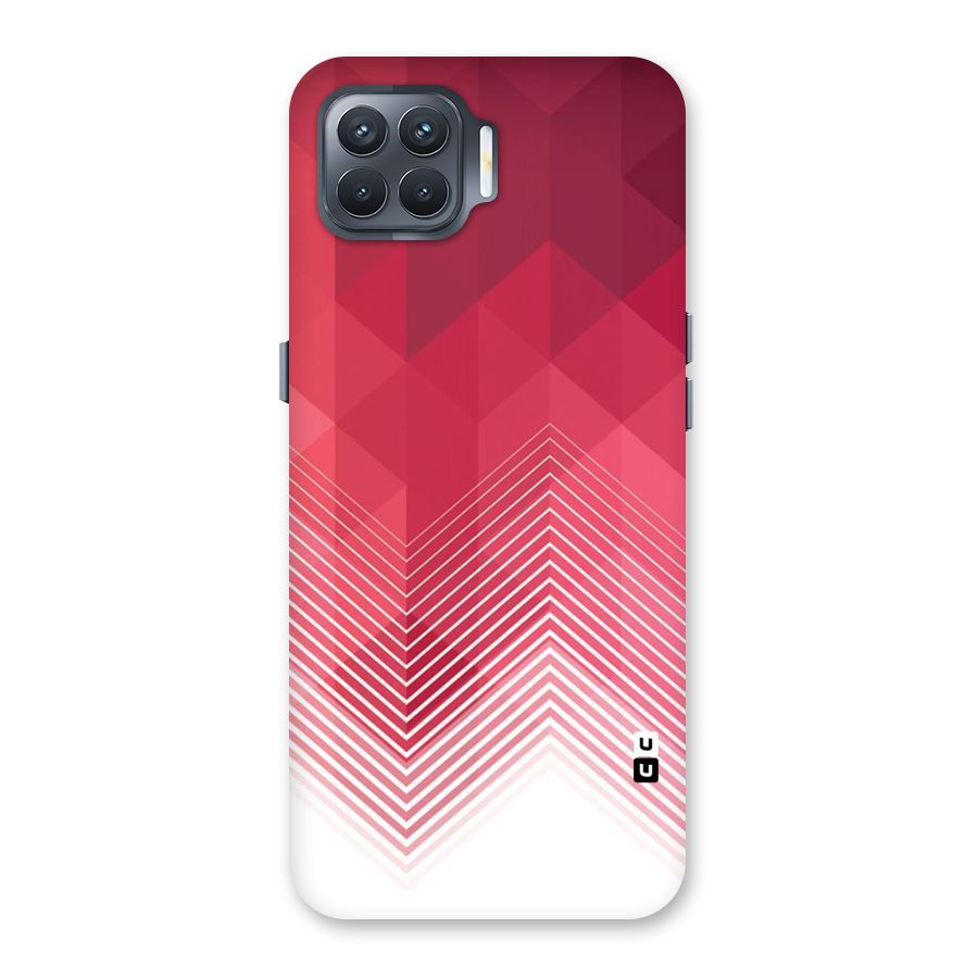 Red Chevron Abstract Back Case for Oppo F17 Pro
