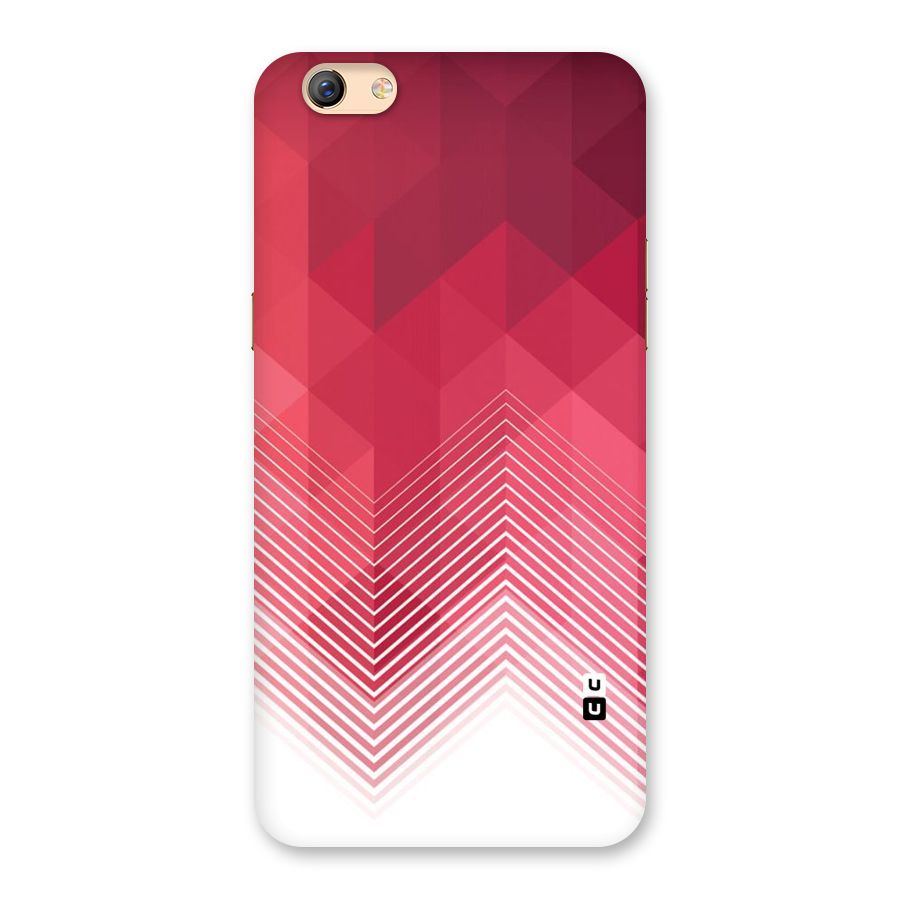 Red Chevron Abstract Back Case for Oppo F3 Plus