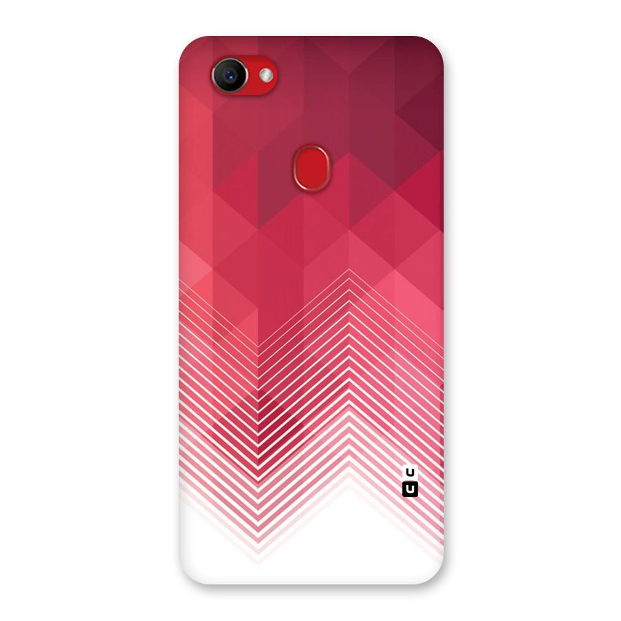 Red Chevron Abstract Back Case for Oppo F7