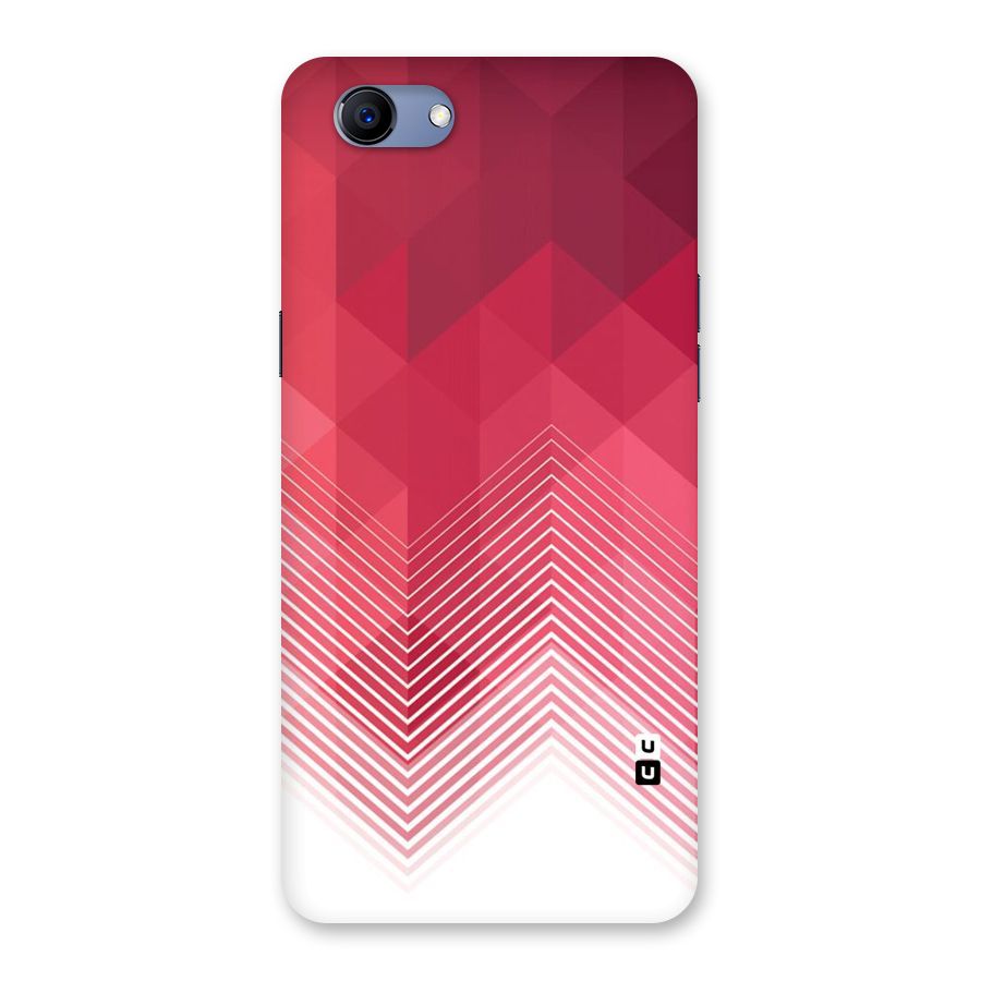 Red Chevron Abstract Back Case for Oppo Realme 1