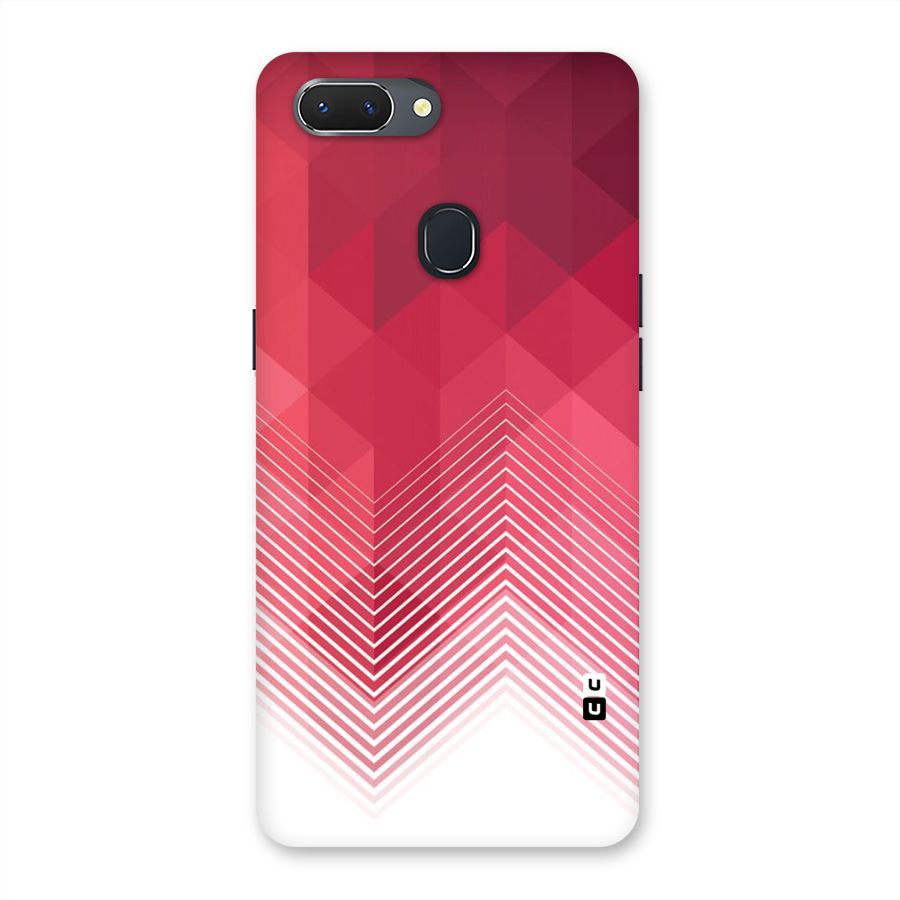 Red Chevron Abstract Back Case for Oppo Realme 2
