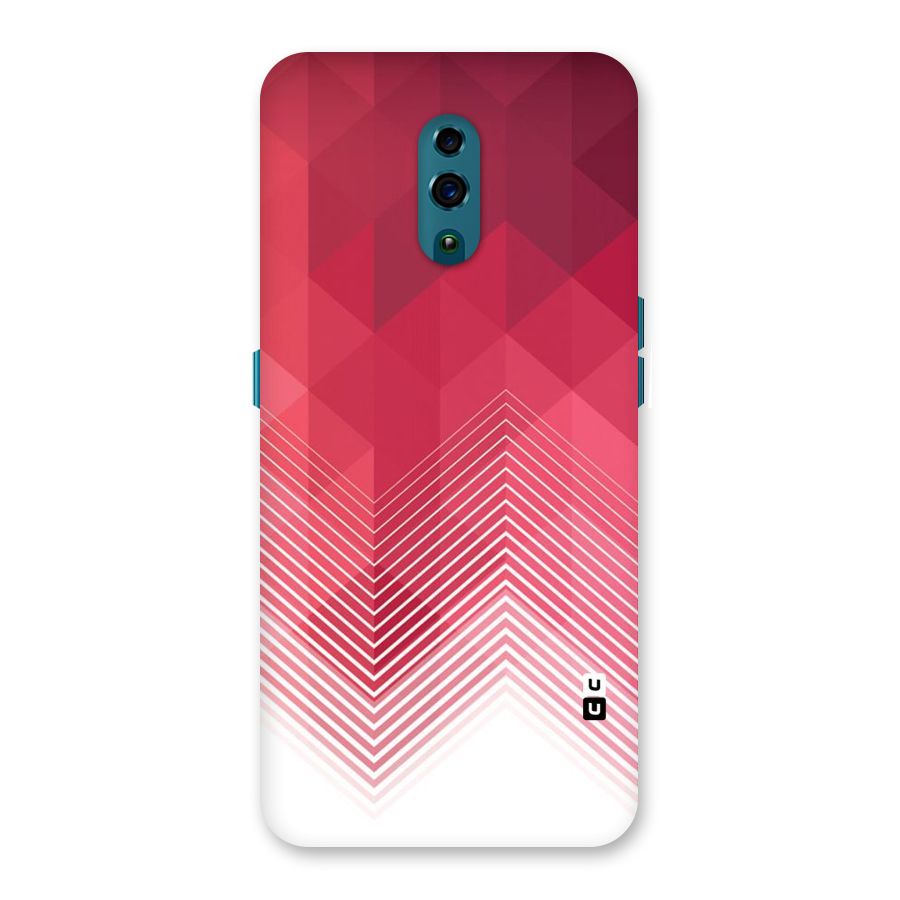 Red Chevron Abstract Back Case for Oppo Reno