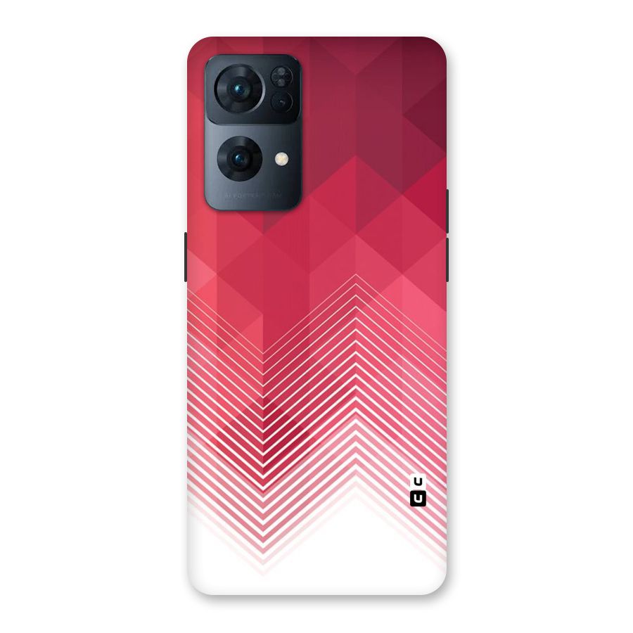 Red Chevron Abstract Back Case for Oppo Reno7 Pro 5G