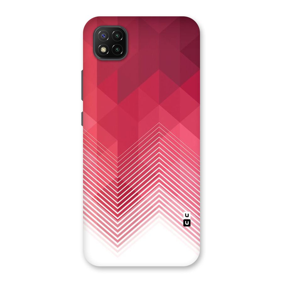 Red Chevron Abstract Back Case for Poco C3