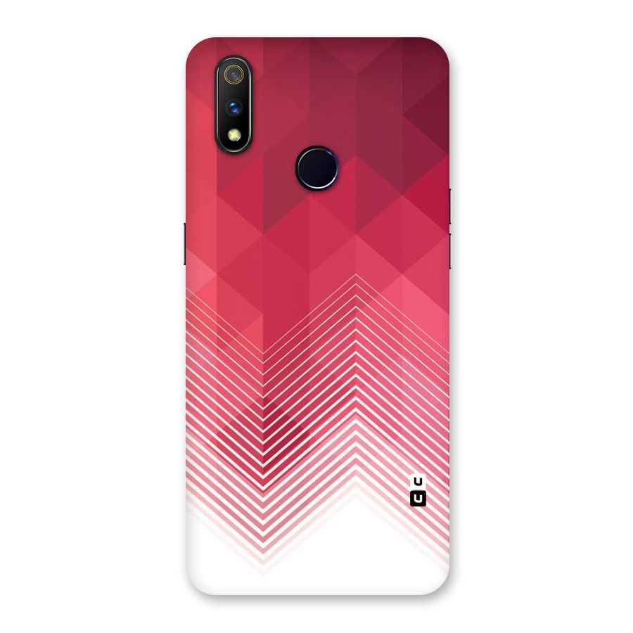Red Chevron Abstract Back Case for Realme 3 Pro