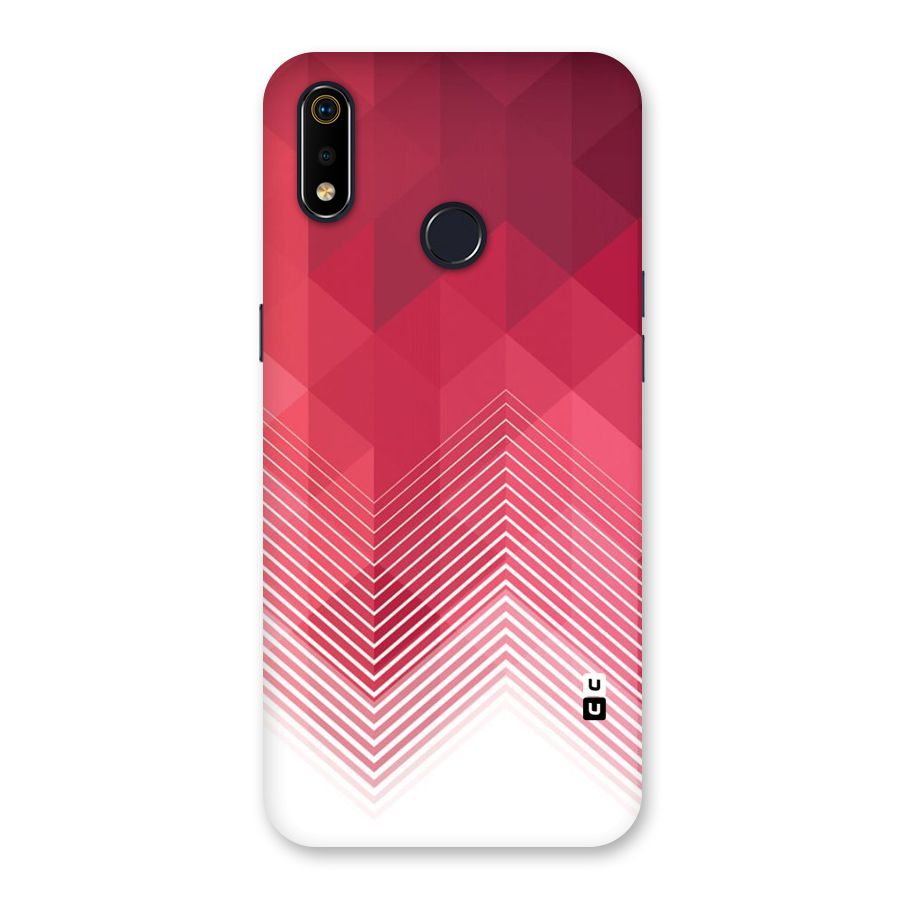 Red Chevron Abstract Back Case for Realme 3i