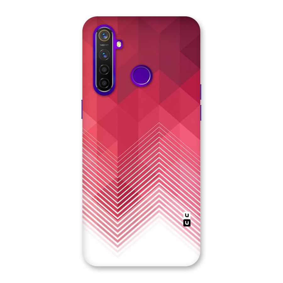Red Chevron Abstract Back Case for Realme 5 Pro