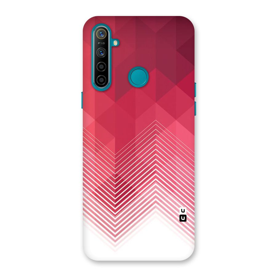 Red Chevron Abstract Back Case for Realme 5i