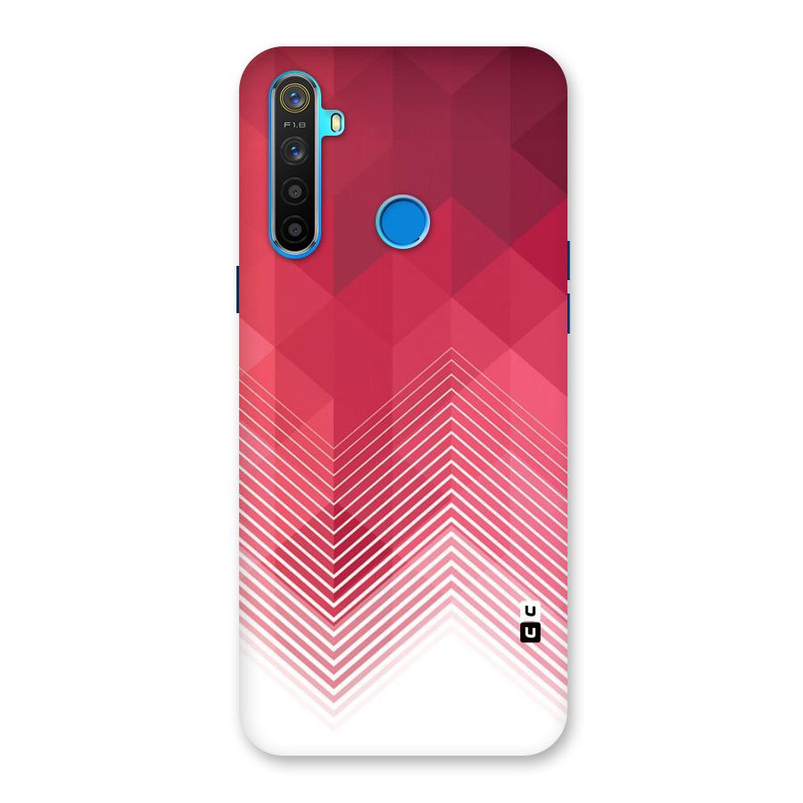 Red Chevron Abstract Back Case for Realme 5s