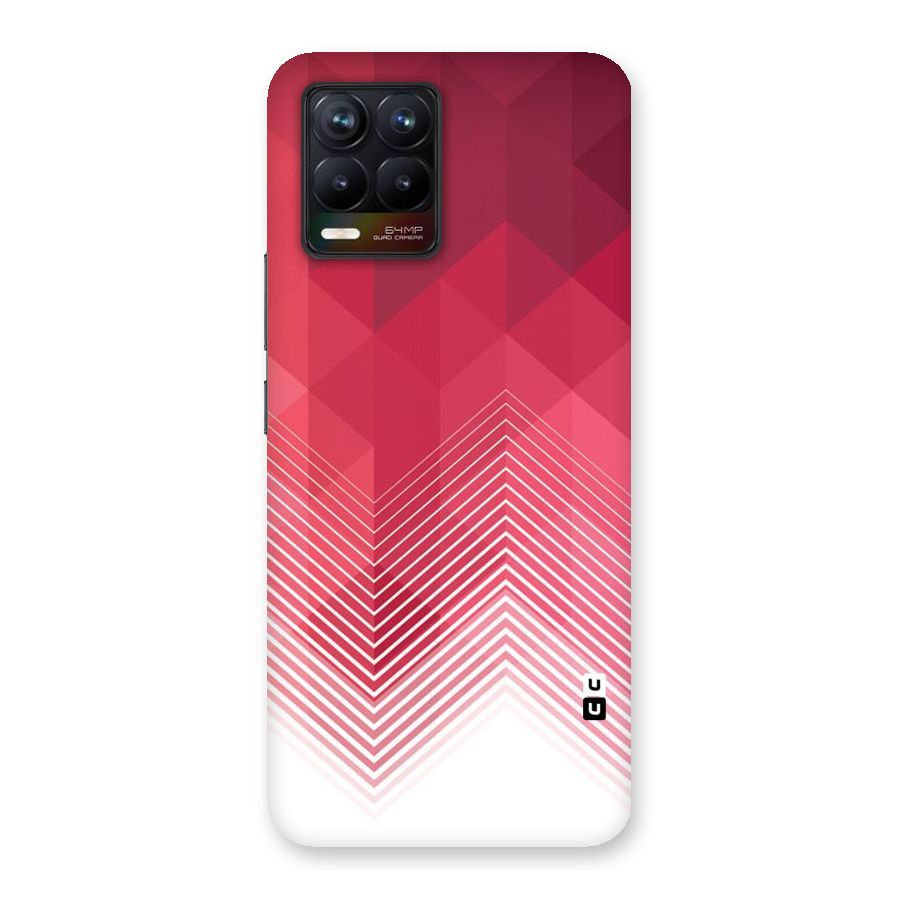Red Chevron Abstract Back Case for Realme 8