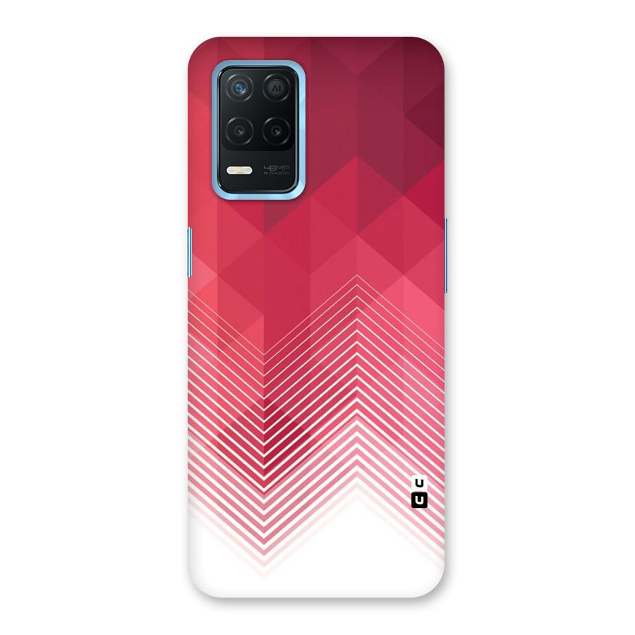 Red Chevron Abstract Back Case for Realme 8s 5G