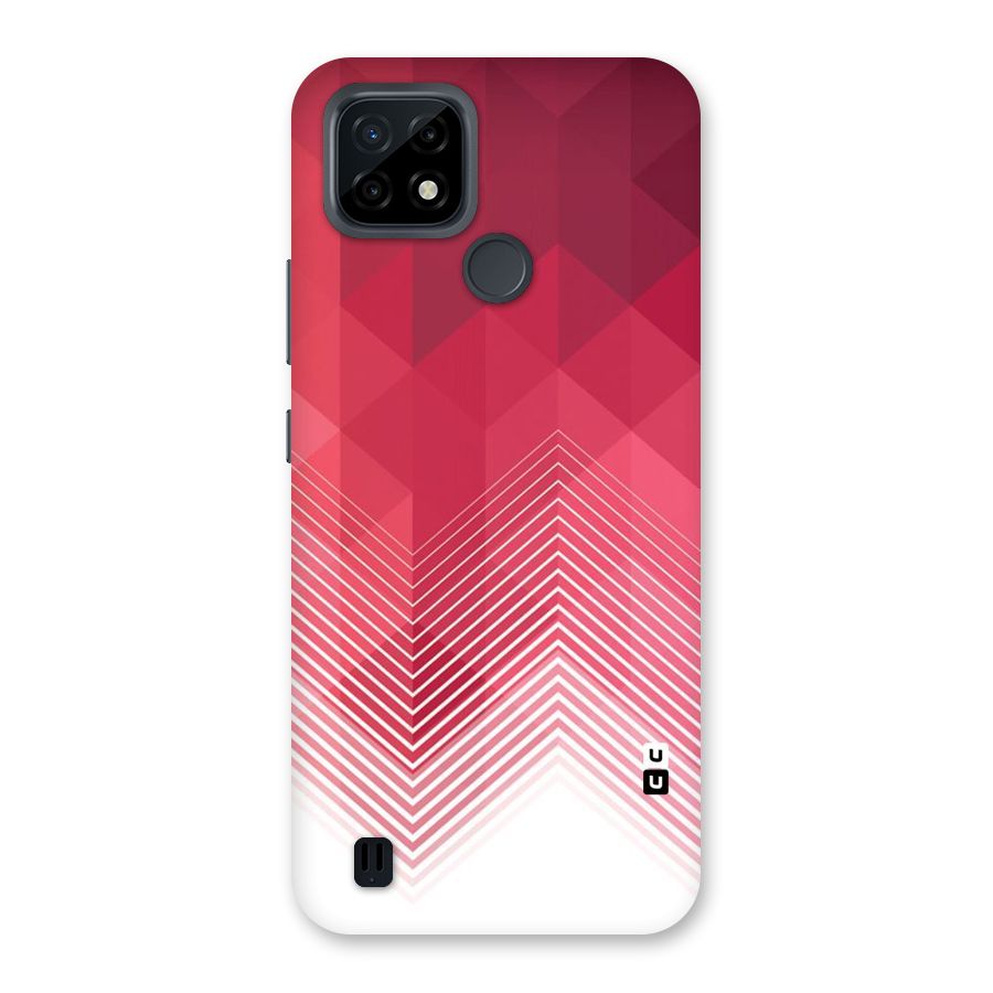Red Chevron Abstract Back Case for Realme C21
