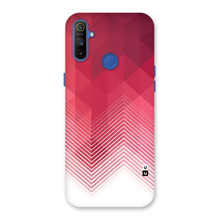 Red Chevron Abstract Back Case for Realme Narzo 10A