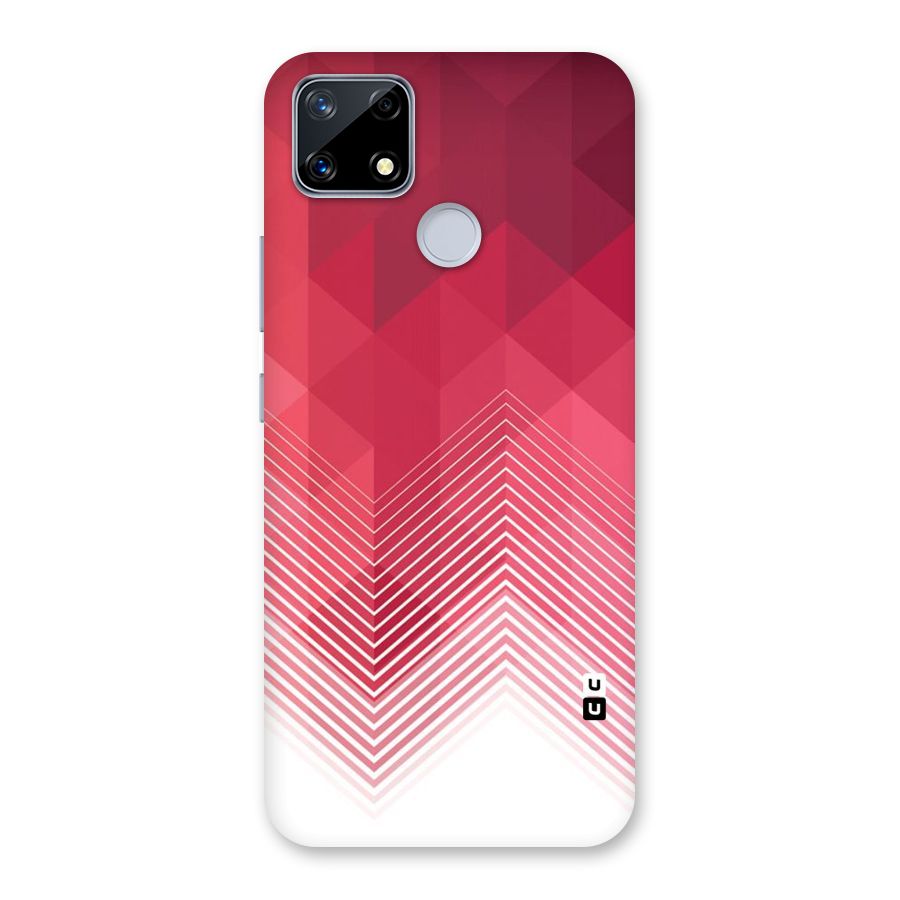 Red Chevron Abstract Back Case for Realme Narzo 20