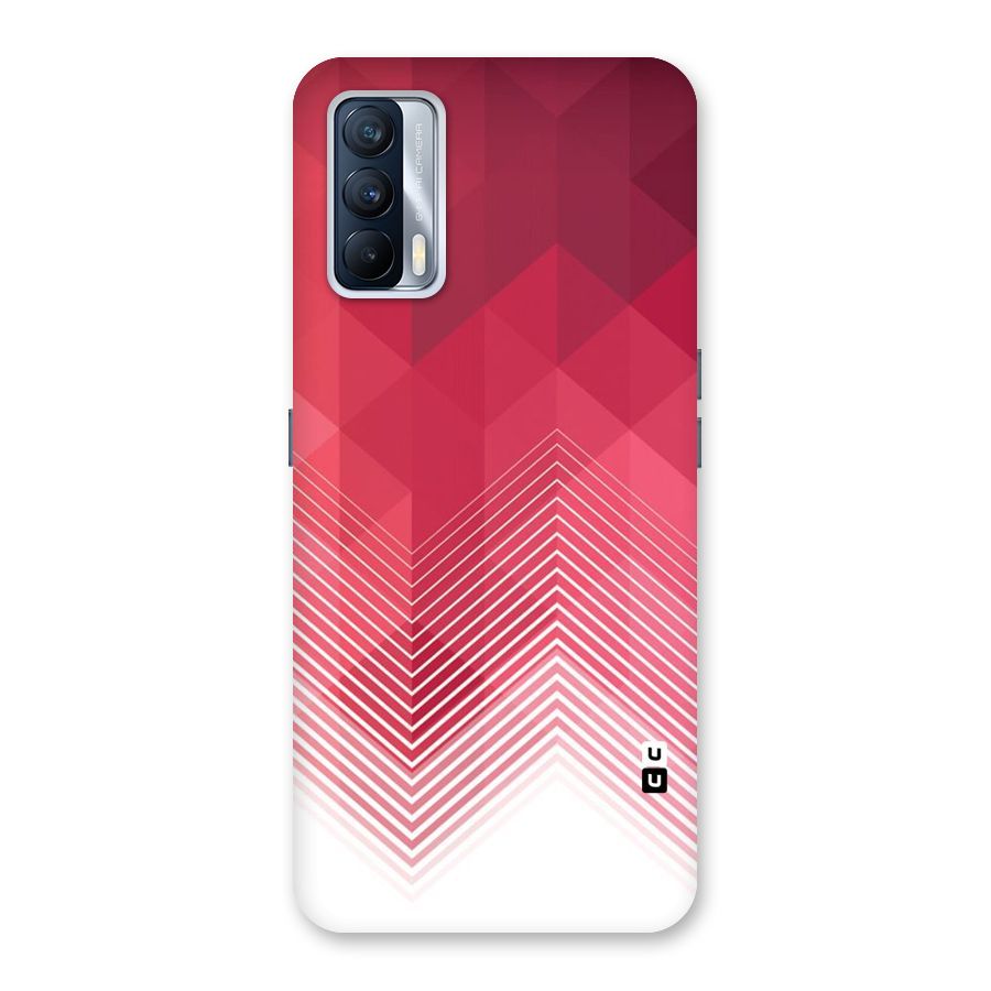 Red Chevron Abstract Back Case for Realme X7