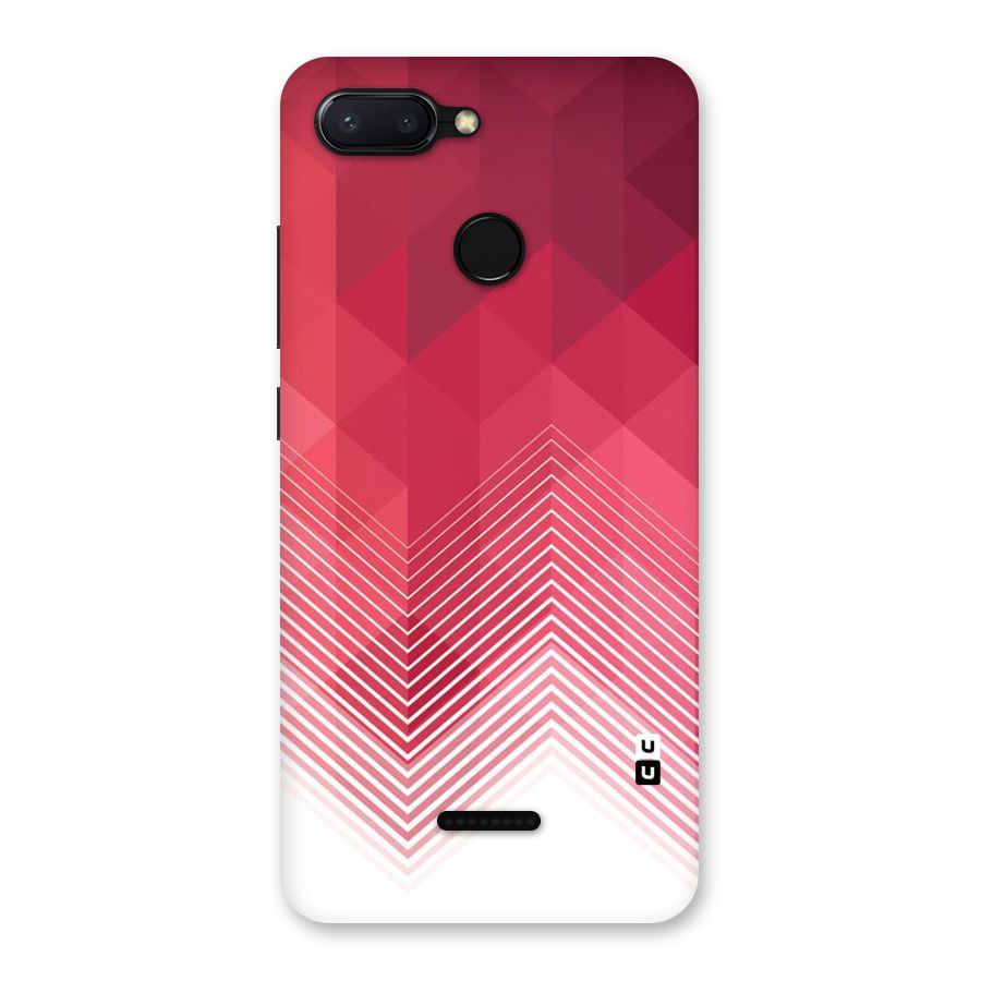 Red Chevron Abstract Back Case for Redmi 6