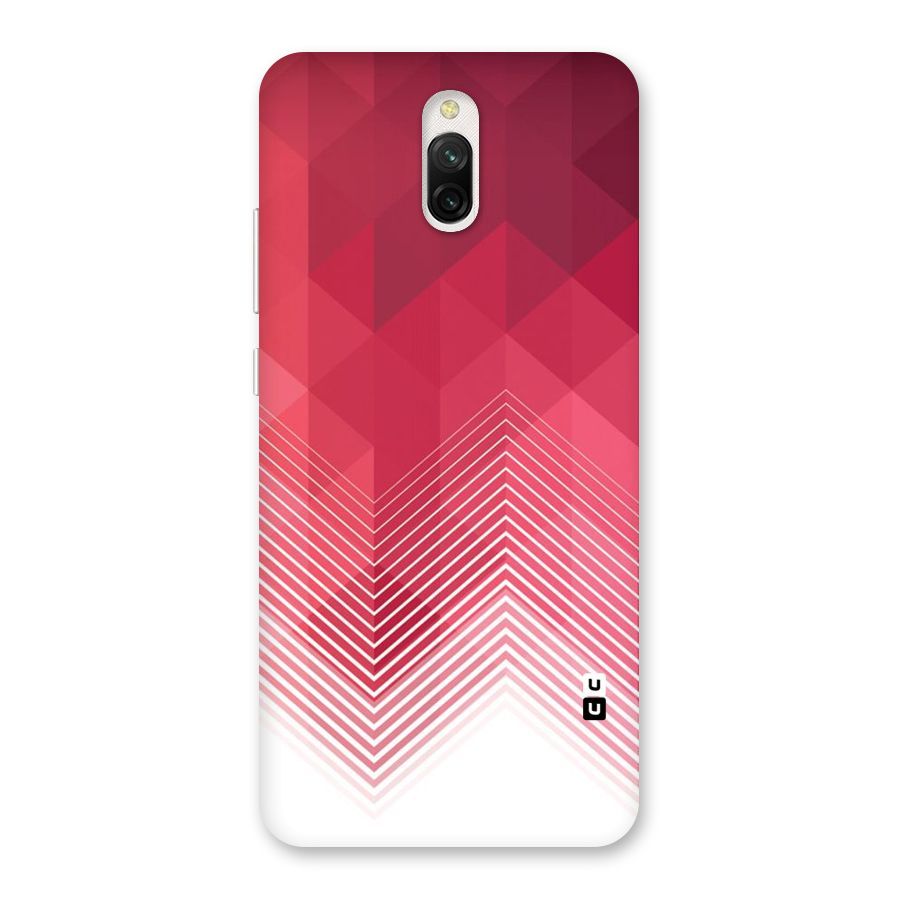 Red Chevron Abstract Back Case for Redmi 8A Dual