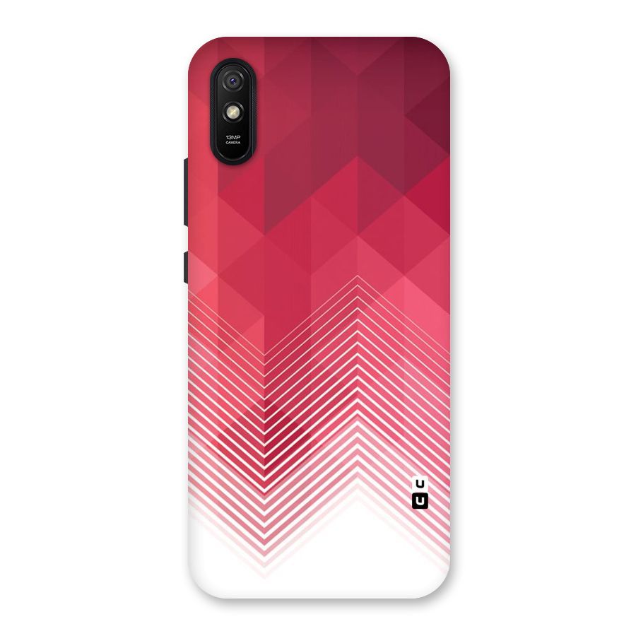Red Chevron Abstract Back Case for Redmi 9A