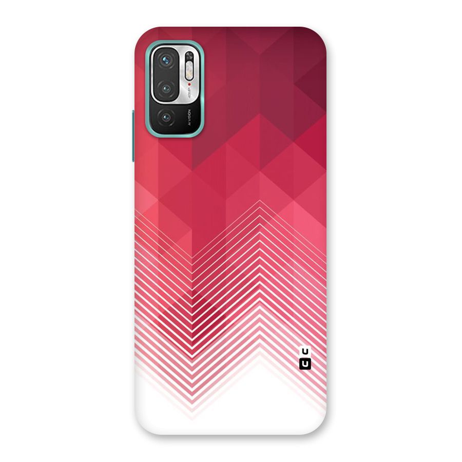Red Chevron Abstract Back Case for Redmi Note 10T 5G