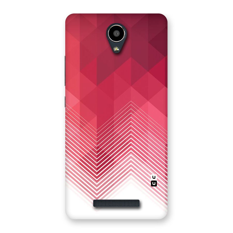 Red Chevron Abstract Back Case for Redmi Note 2