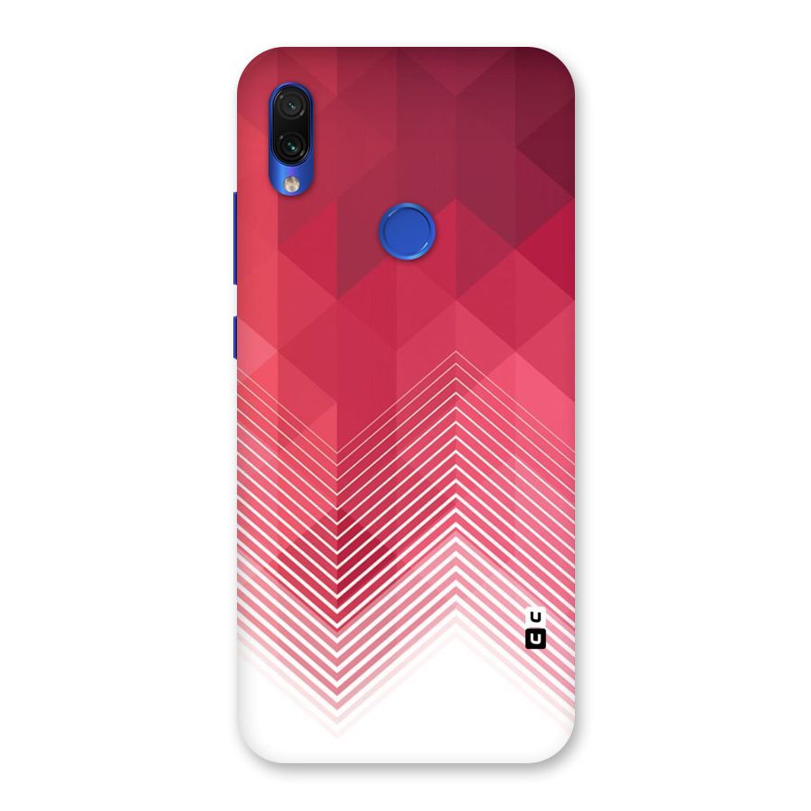 Red Chevron Abstract Back Case for Redmi Note 7S
