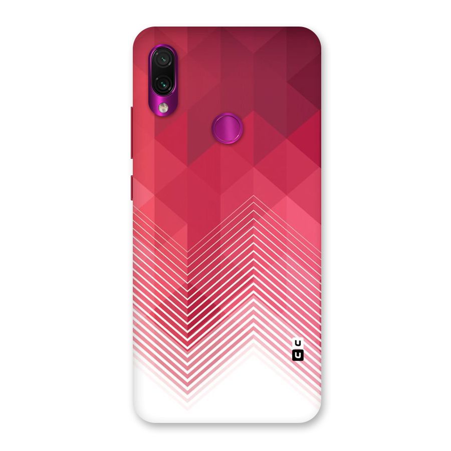 Red Chevron Abstract Back Case for Redmi Note 7 Pro