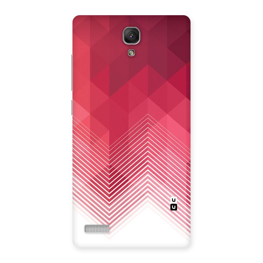 Red Chevron Abstract Back Case for Redmi Note Prime