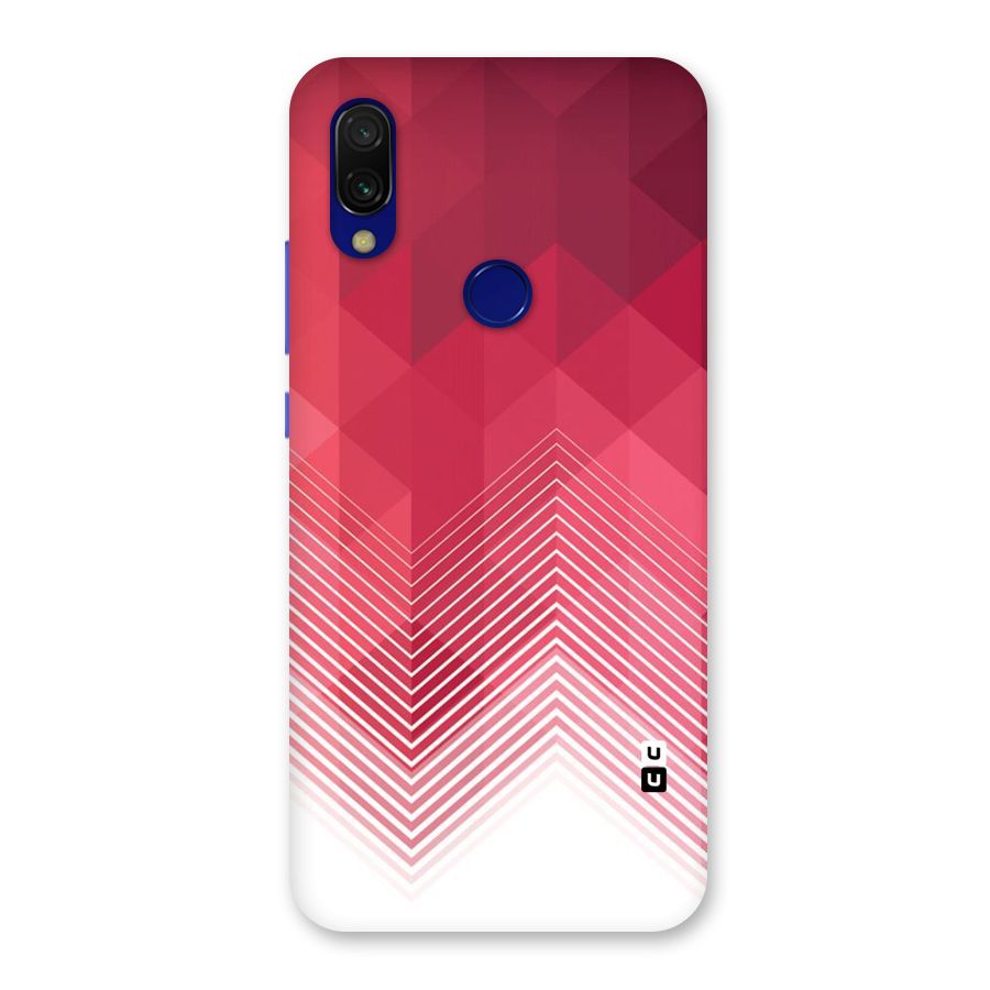 Red Chevron Abstract Back Case for Redmi Y3