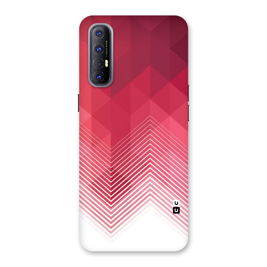 Red Chevron Abstract Back Case for Reno3 Pro