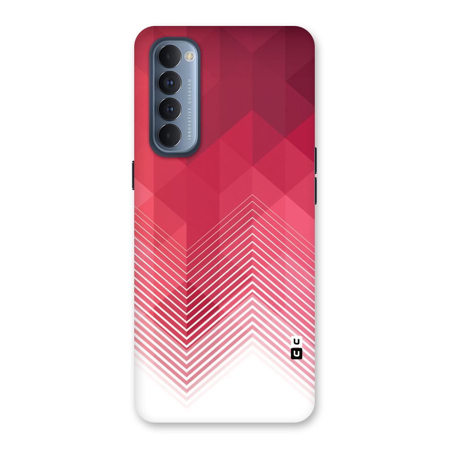 Red Chevron Abstract Back Case for Reno4 Pro