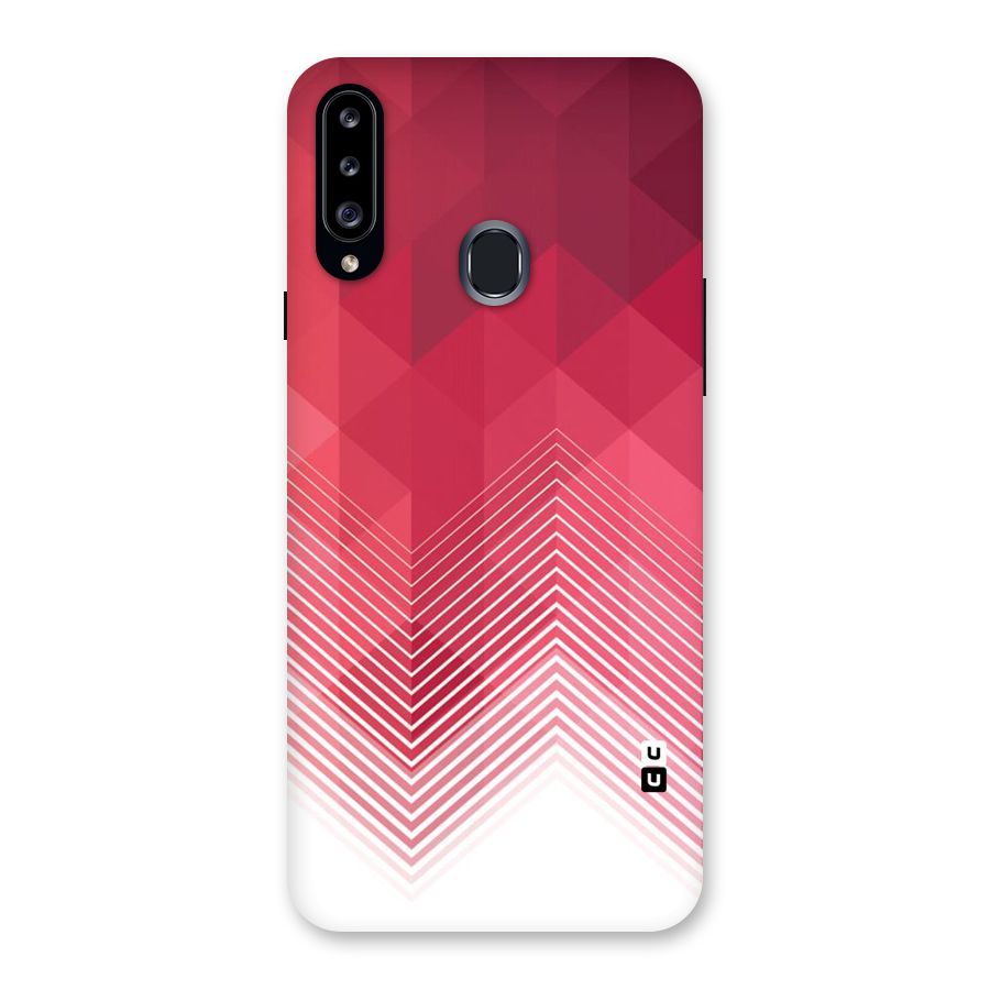 Red Chevron Abstract Back Case for Samsung Galaxy A20s