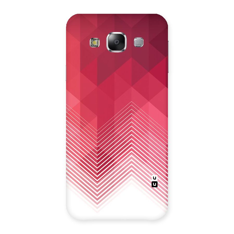 Red Chevron Abstract Back Case for Samsung Galaxy E5