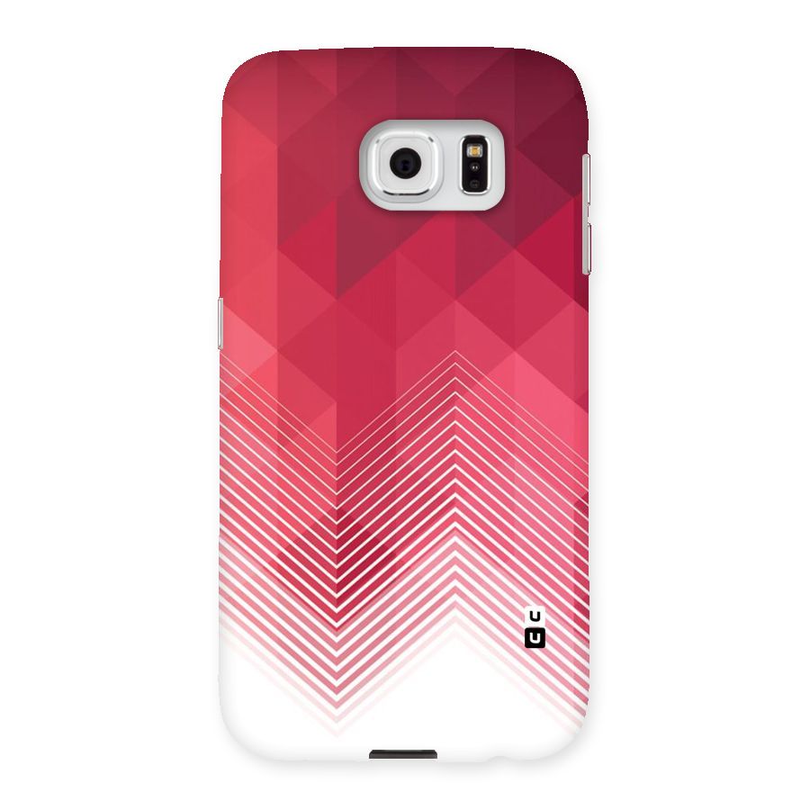 Red Chevron Abstract Back Case for Samsung Galaxy S6