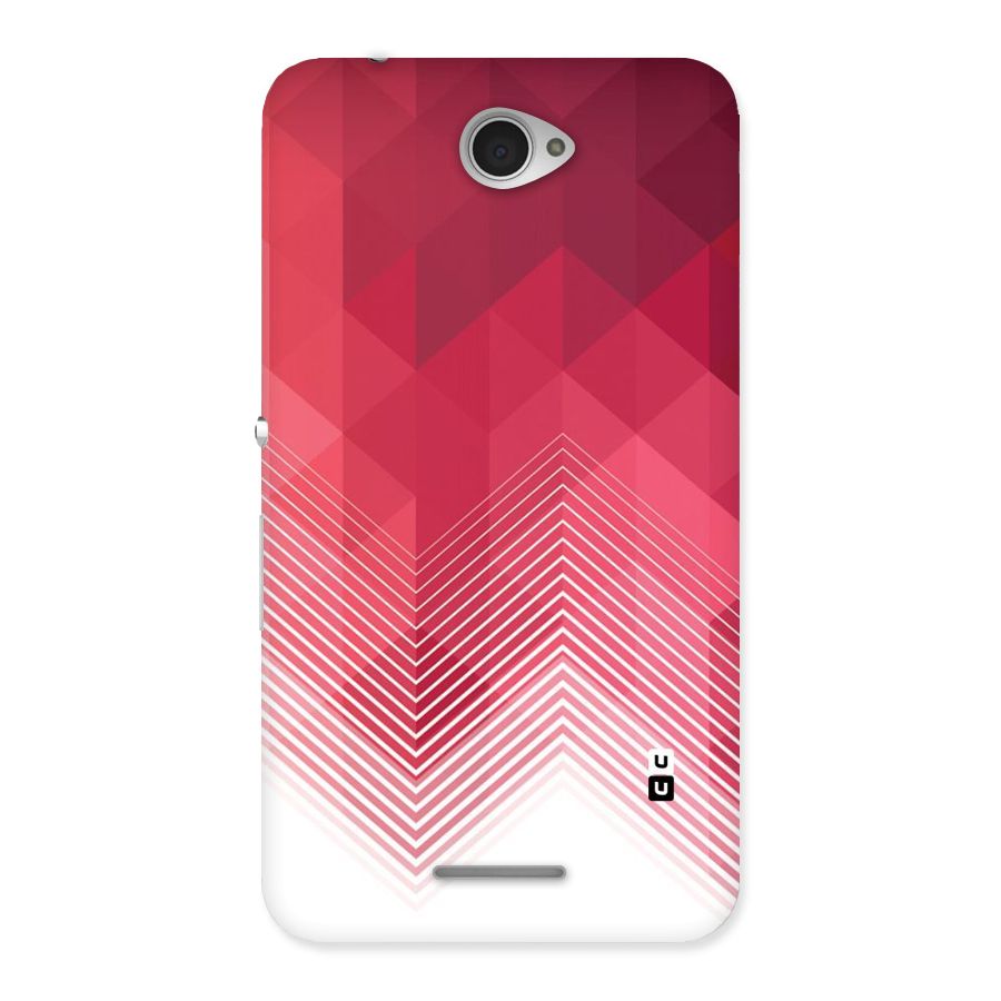 Red Chevron Abstract Back Case for Sony Xperia E4