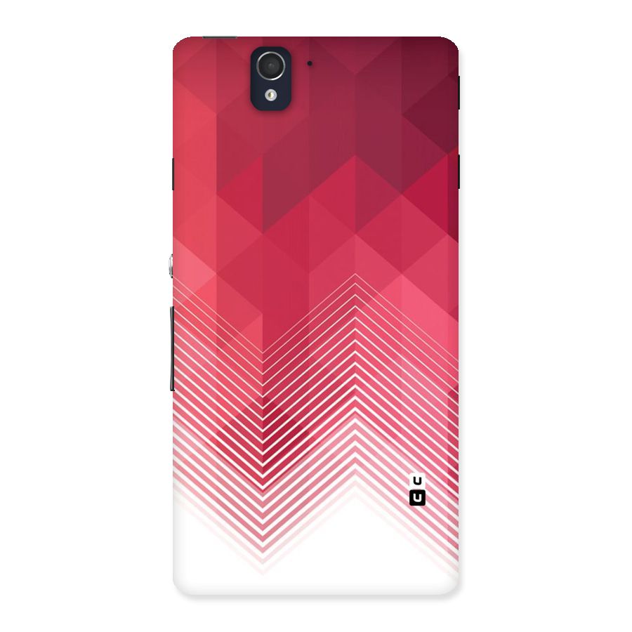 Red Chevron Abstract Back Case for Sony Xperia Z