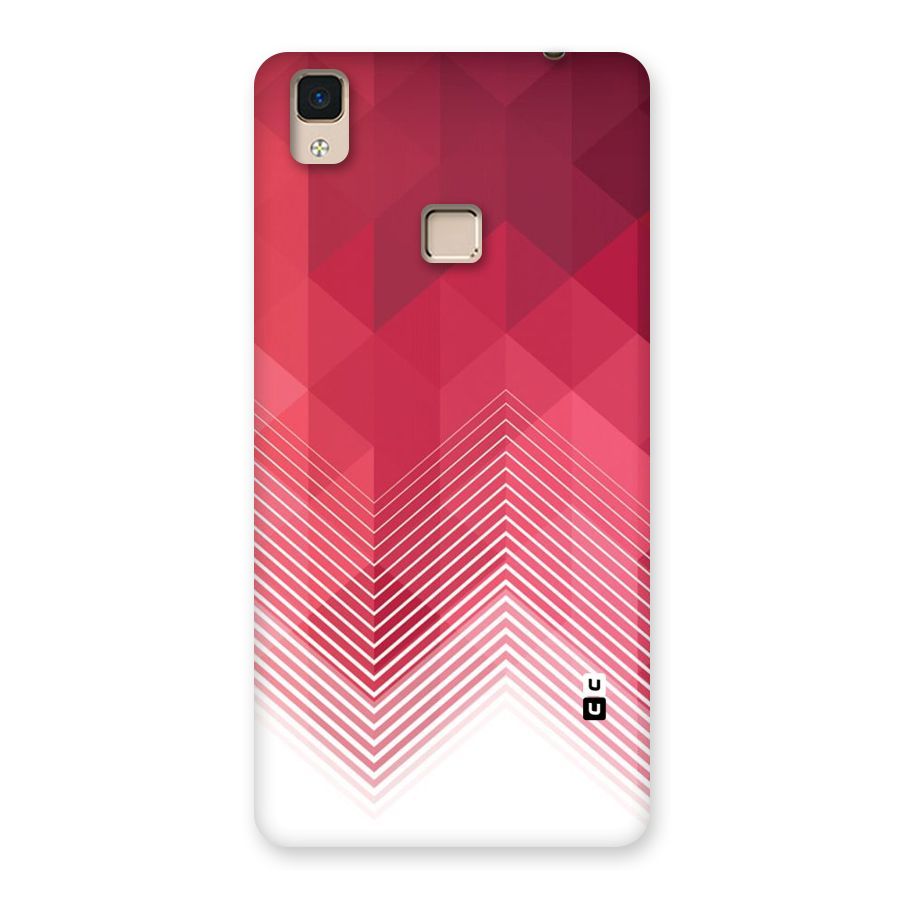 Red Chevron Abstract Back Case for V3 Max