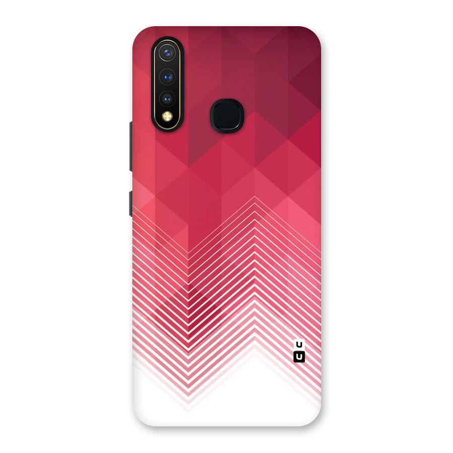 Red Chevron Abstract Back Case for Vivo U20