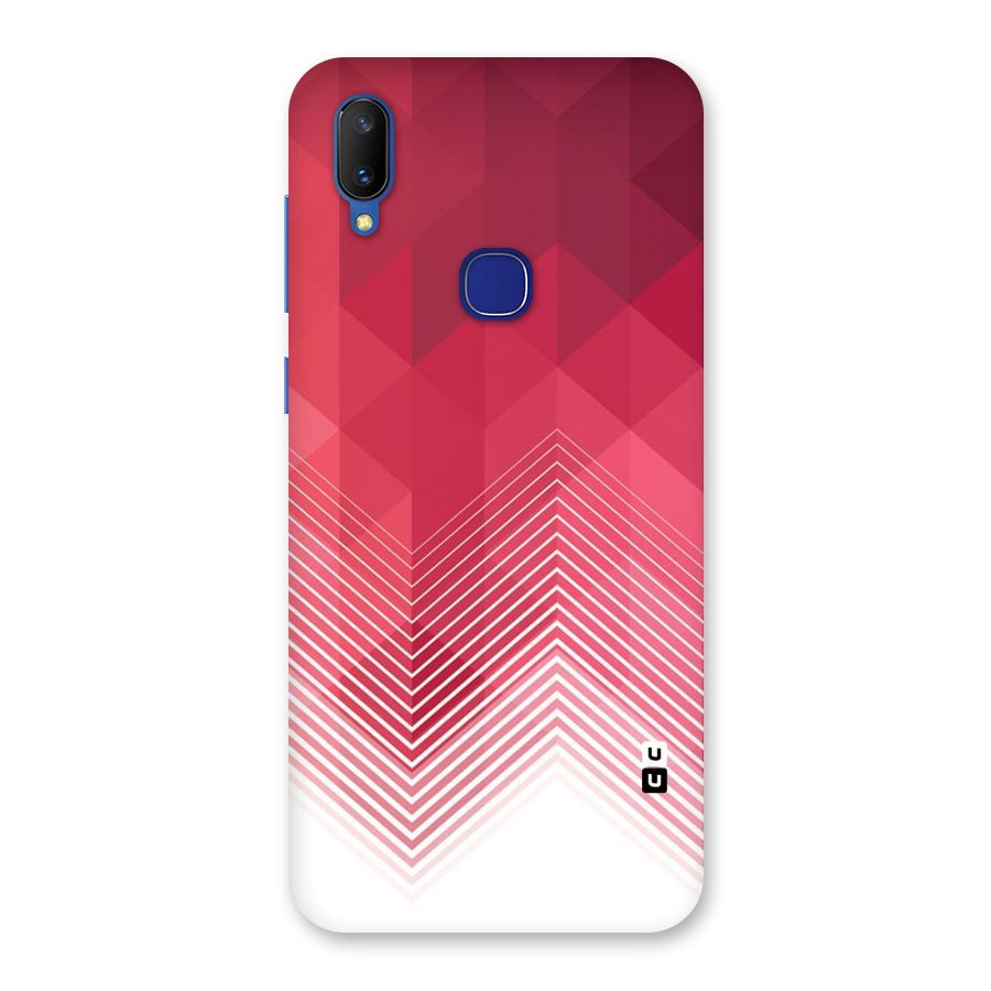Red Chevron Abstract Back Case for Vivo V11