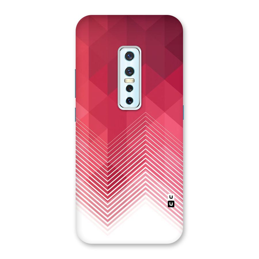 Red Chevron Abstract Back Case for Vivo V17 Pro